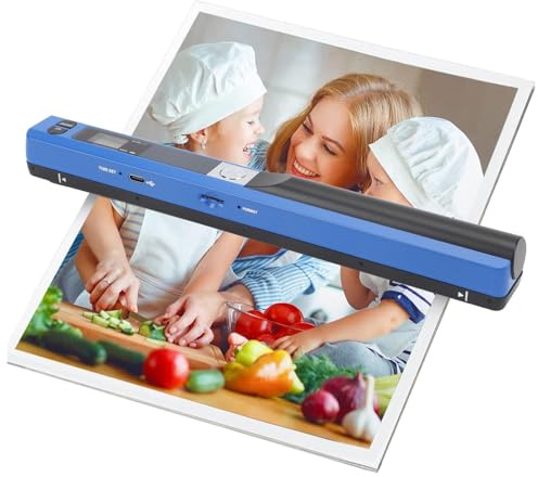 Portable Document Scanner Wand för A4-dokument- Snabb Skanning Till JPEG, PDF-filer 300DPI, 600DPI, 900DPI, USB-skanner Handy Scan Ideal för Företag, Resor, Kontor, Hem