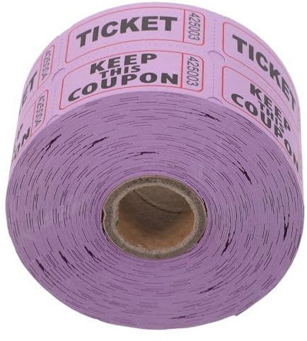Sosoport 1000 Pièces Lot de Billets de Jeu Papier Rouleau Double pour Événements Récompenses Scolaires et Entrée Parc Billets Polyvalents pour Fêtes et Collectes de Fonds