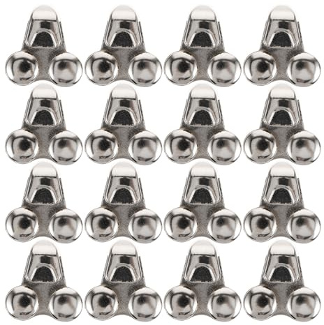 Hohopeti Fibbie per Lacci Scarpe 20 Pezzi Argento in Acciaio Inossidabile Leggere Adatte per Riparazione Stivali da Arrampicata e Pesca