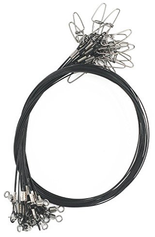Fishing Wire Leader Trace 100LB: 20pcs Stainless Steel Pike Fishing Leader Line Rig