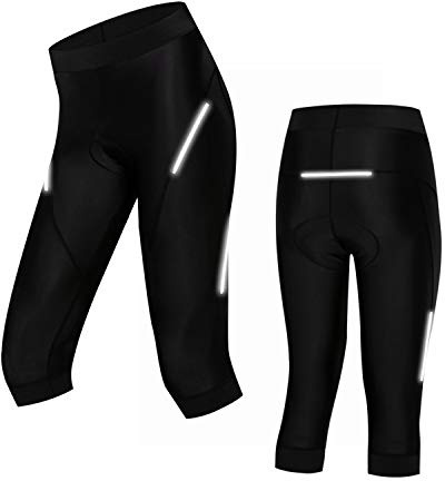 JPOJPO cykelshorts för kvinnor med 5D gelvadderad, cykelunderkläder sportbyxor, reflekterande, S-3XL