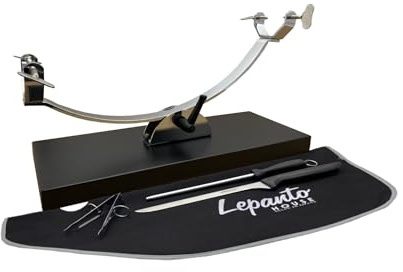 LEPANTO Schwenkbarer Schinkenhalter, Serrano Schinkenhalter plus Schneidset Bögen, professioneller Schinkenhalter, ideal für Schinken und Pletillas