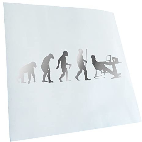 Kiwistar - Autocollant - pour ordinateur Gamer Evolution - chrome - G24 - Pour voitures, vélos, véhicules, motos, cyclomoteurs, tuning, vitres arrière