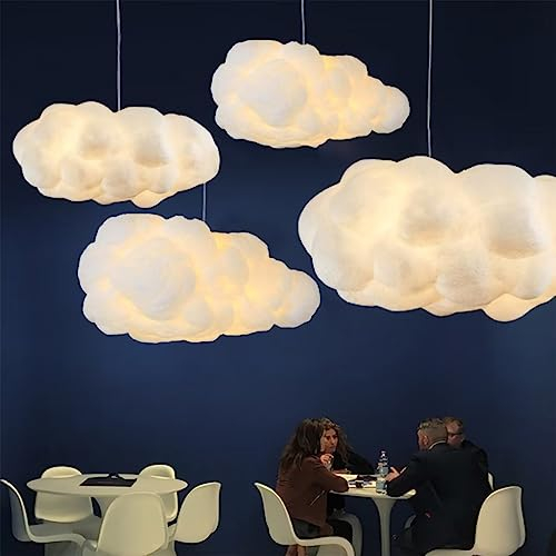 Simulation Nuage Pendentif Lumière Creative Coton Nuage Lustre Flottant Nuage Plafonnier Nuage Décoratif Plafonnier Pendentif Nuage Lumière Pour Chambre, Salle À Manger, Couloir