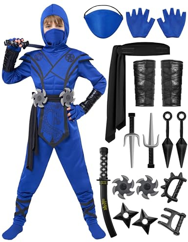 Spooktacular Creations Ninja röd drakdräkt för barn halloweenfest
