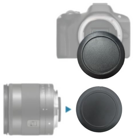 Corpo della fotocamera e copriobiettivo posteriore, compatibile con RF Mount Mirrorless RP EF R5 R6 Cameras.and RF 35mm f/1.8 è Macro STM, RF 50mm f/1.2L USM Lens