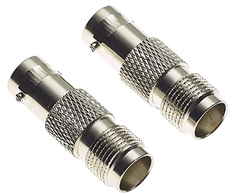 Keple BNC- Till TNC-adapter, 50 Ohm, Förnicklad Mässingskropp - Manlig-kvinnlig Jackadapter, Koaxadapter 2, Koaxialadaptrar För Wi-Fi-radioer, Extern Antennkontakt - Paket Met 2