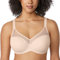 DELIMIRA Damen T Shirt BH mit Bügel Vollschalen Nahtlose BH Große Größen Gepolstert Beige 90C