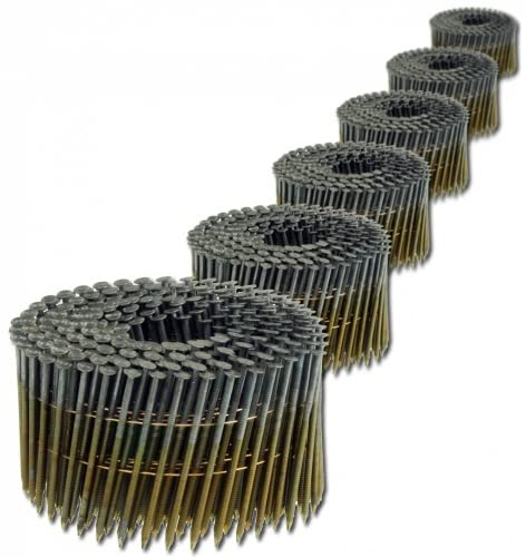 3.600 Coilnägel 3,1x90mm Ring verzinkt 16° | Drahtmagazinierte Nägel passend für Prebena 7F-CNW90, 8XR-CNW90, Makita AN902, Bostitch N89C-2K-E uvm.