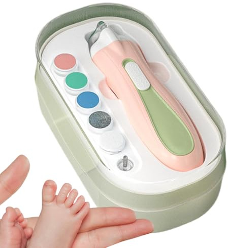 Cortaúñas eléctrico para niños | Cortaúñas profesionales con cubierta antipolvo | Cortaúñas para hombre, lima de uñas automática, recargable, luz LED para niños pequeños