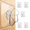 Menz Haken selbstklebend, 6 Stück transparent Klebehaken extra stark, Klebehaken outdoor wetterfest, Wandhaken selbstklebend, Klebehaken Decke & Wand drehbar, Mehrzweck für Küche, Bad, Deko