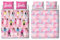 Barbie Official Double Childs Duvet Cover Set | Unboxed Design Reversible 2 Sided Teens Kids Dolls Bedding Including Matching Pillow Cases | Polyester Double Quilt Cover, Pink