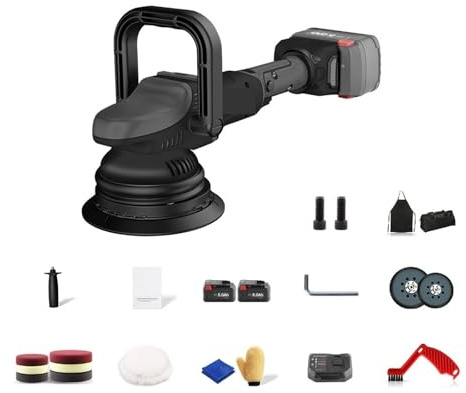 Polisseuse De Voiture Sans Fil À Charge Rapide, 20V, 5 Pouces, Double Action, Orbite De 15mm, Vitesse Variable, Avec Batterie 4000mAh