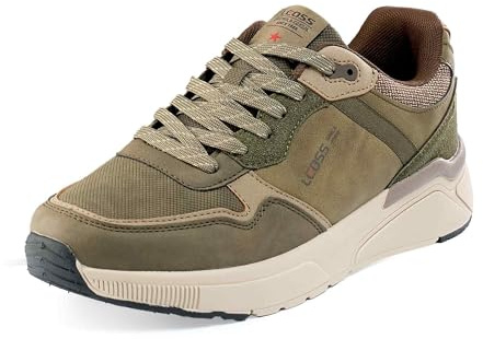 LEOSS ORIGINAL Scarpe Casual Sportive Uomo Scarpe da Corsa Uomo Leggere Traspiranti Confortevoli Ammortizzate Classiche (Verde, 42 EU, MLE255069-15)