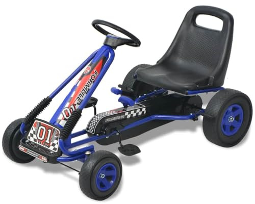Genérico Kart con Pedales Asiento Ajustable Azul, Vehículos a Pedales o para Empujar Azul,80152