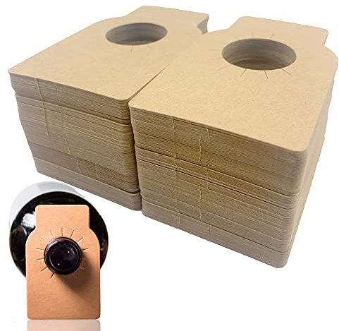 SEABABOO 100PCS Flaschen Anhänger Etiketten Wine Bottle Neck Tags Weinflasche Wein-Etiketten Geschenkanhänger Weinflaschen-Tags Leeres Weinetikett Tags Verwendet für Weinkeller
