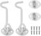 Kare & Kind 2X Hook and Eye Latch (4-inch) - with Mounting Screws - Heavy Duty Locks for Door, Gates, Barns, Bathrooms, Cabins - Powder Coated Anti-Rust Material - for Security and Privacy - (White)