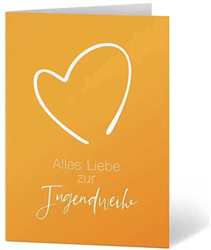 Einladungskarten Manufaktur Hamburg XXL Glückwunschkarte A4 zur Jugendweihe - große Karte mit Umschlag Jugendfeier Grußkarte für Jungen und Mädchen Motiv 16