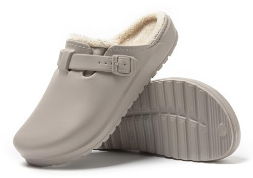 JOMIX Zapatillas Casa Mujer Invierno Zuecos Hombre Peluche Pantuflas Mujer Impermeables