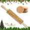 Udbrud Mattarello, Mattarello in Legno Goffratura Mattarello Mattarello Inciso Mattarello di Natale Mattarello Legno Goffrato Mattarello Decorativo per Biscotti Per Biscotti Natalizi Fai Da Te
