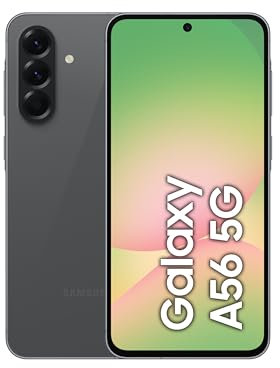 Samsung Galaxy A56 5G, teléfono inteligente Android, 256 GB de almacenamiento, 8 GB de RAM, antracita, actualización del sistema operativo 6X, pantalla grande, batería de larga duración (garantía