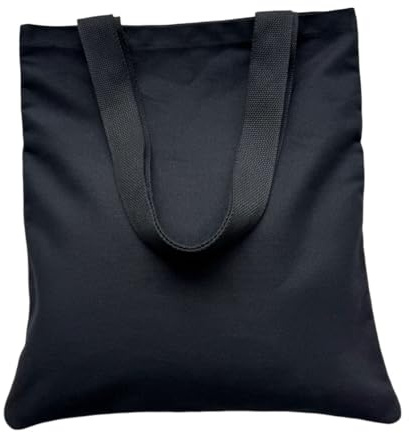Augbunny 12OZ 100% Cotton Canvas Reusable Grocery Shopping Bags Plain Bag to Decorate Crafts DIY, Multi Purpose Tote Bag
