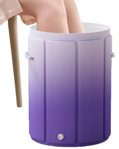 Weqizuerqi Bain de Pieds | Seau Massant Avec Poignée | Bassin Pliable pour le Trempage des Pieds | pour Camping Spa Centre Hôtel Dortoir Salle de Bain le Coucher Femmes Hommes Personnes Âgées