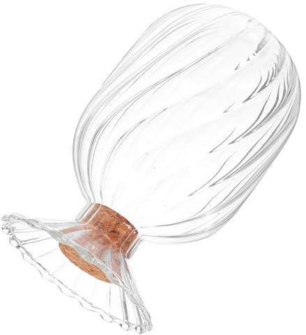 NUOBESTY Tarro de Cristal Transparente para Cerillas Tapa Protectora, Frasco Decorativo Multifuncional de Vidrio Vintage para Almacenamiento en Hogar y Decoración
