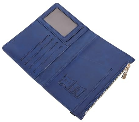Unomor Passport Cover Rfid Cardholder Travel Document Holder Pu Leather Protective Case for Cards Organizer with Certificate Slot, Wallet Suitable for Travel in Blue