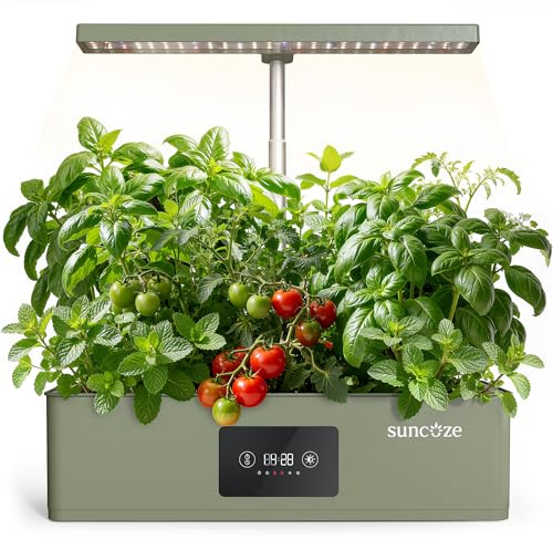 SUNCOZE Huerto Hidropónico con 12 Cestas Smart, Verde