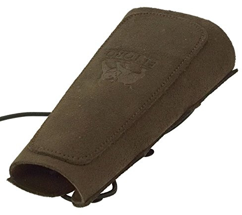 elToro Wild King - Armschutz I Farbe: Dunkelbraun; weiches Wildleder, Leder, Zubehör für Bogenschießen, Pfeil und Bogen, Bogensport