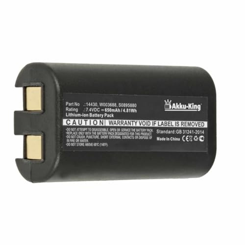 Akku-King Akku kompatibel mit Dymo 14430, S0895880, W003688 - Li-Ion 650mAh - für 3M PL200, Dymo 260P, 280, LabelManager 260, 260P, 280, PnP