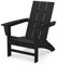 POLYWOOD AD420BL Moderner Adirondack Stuhl, Schwarz