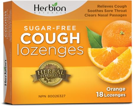 Herbion Naturals Compresse per la tosse senza zucchero con aroma naturale di arancia 18 compresse - Per adulti e bambini 12+