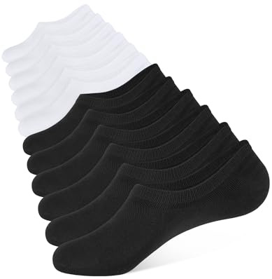 CLOSEMATE Trainer Invisible Ankle No Show Socks for Men Women 6 Pairs | Soft cotton, breathable comfort, silicone heel grip, secure fit for trainers, loafers