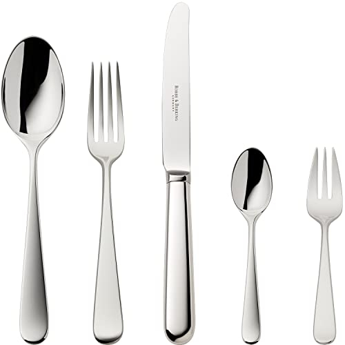 Robbe & Berking Dante 5 pzas. Cubiertos de menú (Chapado Macizo en Plata con 150 g)