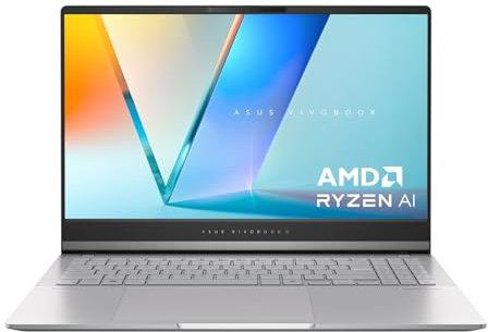 ASUS Vivobook S 15 15.6 Laptop | 3K OLED Display | AMD Ryzen AI 9 365 Deca-Core CPU | 32GB LPDDR5x RAM | 1TB NVMe PCIe Gen 4 SSD | Silver