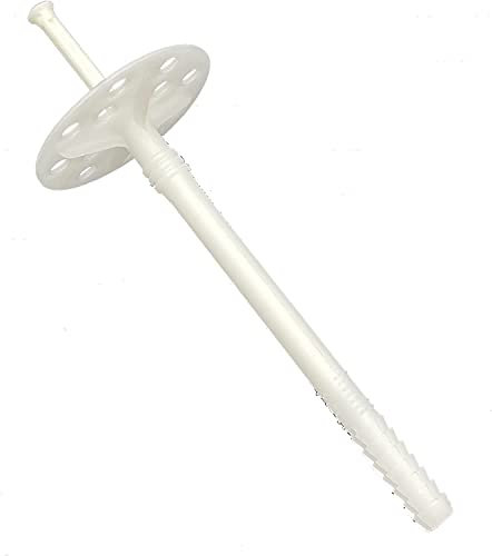 EINSIDE Chevilles avec clou en plastique pour isolation, cheville pour fixation de panneaux isolants, Lot de 250, dimensions 220 mm