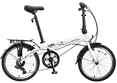 Dahon VYBE D7 Fahrrad, faltbar, für Erwachsene, Unisex, Weiß, 66,5 x 34,5 x 80 cm
