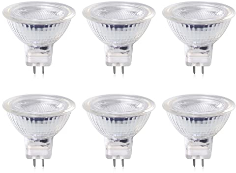 Luxvista 5W Lampadine GU5,3 LED MR16 AC 220-240V Bianco Caldo 3000K Faretto a LED Equivalente 50W Alogena 320LM Non dimmerabile angolo del fascio di 25 ° per faretti Illuminazione da incasso 6 Pezzie
