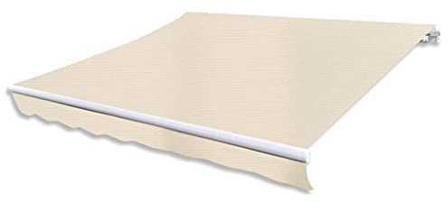 Camerina Gelenkarmmarkise Handbetrieben 300 cm Cremeweiß Markise Wohnwagen Kassettenmarkise