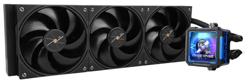 Thermalright FWPRO 360 Black CPU AIO Kühler, IPS LCD Bildschirm mit 320 * 320 Auflösung, für AM5&Intel 1700/1851, leistungsstarker wassergekühlter Kühler mit 2.73in abnehmbarem Display
