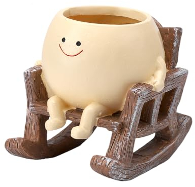 DAWRIS Vaso da fiori da appendere con altalena, per piante grasse, per la casa e il giardino