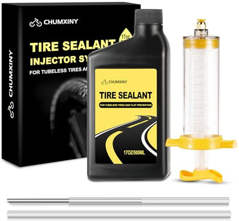 CHUMXINY Tubeless Tyre Sealant, 500ml Injectable MTB Tyre Sealant, Seals Air Holes Up to 6.5 mm, Suitable for Mountain Bike and Road Bike Tires