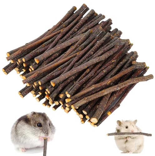 DAJING Apple Sticks Molar Toys for Rabbits, Chinchillas, Guinea Pigs, Parrots, Hamsters (200g)