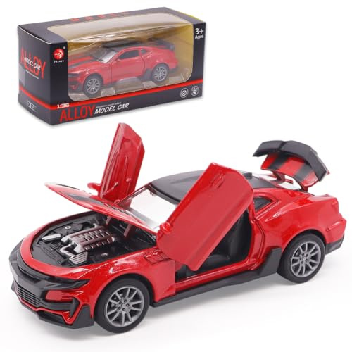 FCXVXCL Modelo de Coche Comeiro Realista Coche A Escala 1:36 Vehículos Juguete Modelo Coches Fundidos A Presión Pieza de Colección Regalos Autos para Niños y Niñas Rojo