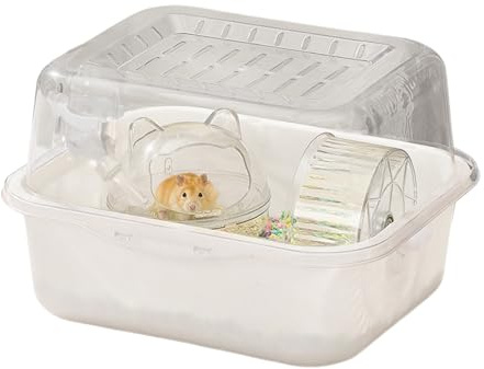 Ahuuen Jaula para Hámster | Jaulas De Acrílico para Hámster | Hábitat Transparente para Pequeñas Mascotas como Chinchillas, Ratones y Jerbos en Interior y Exterior
