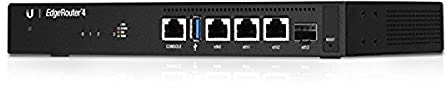 Ubiquiti Networks EdgeRouter 4 - Router (Gigabit Ethernet, 10/100/1000Base-T(X), 10,100,1000 Mbit/s, 4000 Mpps, 3.0 (3.1 Gen 1), UNMS, CLI, SNMP, NetFlow, LLDP, NTP), Negro