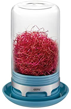 GEFU Sprossenglas BIVITA, azurblau, Keimglas, Durchmesser 12,8 cm, Höhe 18,4 cm