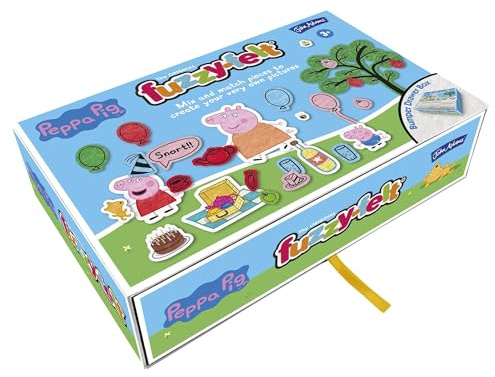 John Adams | Fuzzy-Felt - Peppa Pig Drawer Set: Mix and match felt pieces to create your very own Peppa Pig pictures!| Preschool toy| Ages 3+, Red